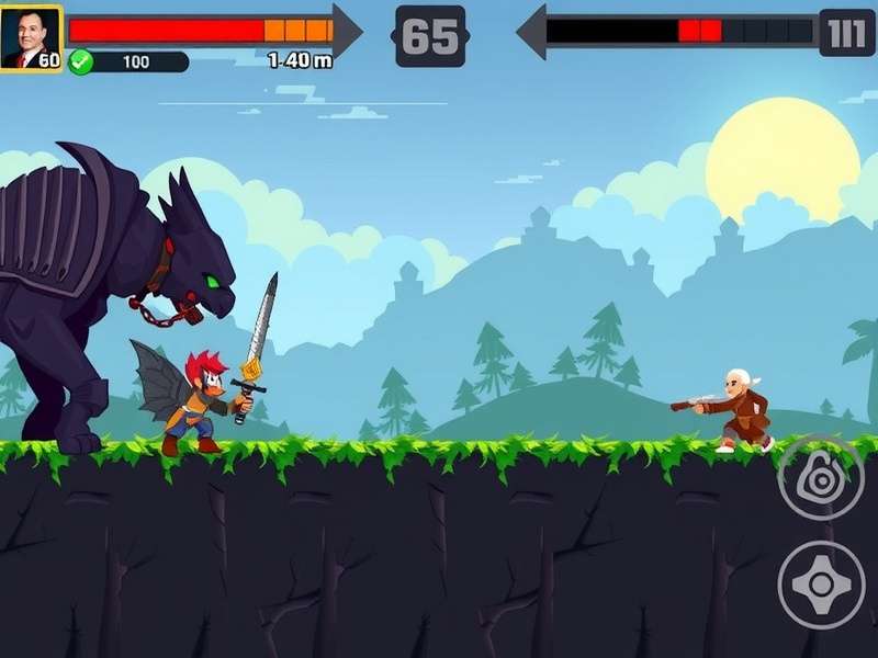 Intense battle action in Pixel Warriors Battle Zone Pixel Warriors Battle Zone gameplay screenshot